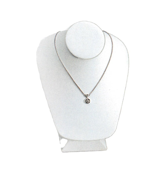Neckform Stand — White Faux Leather