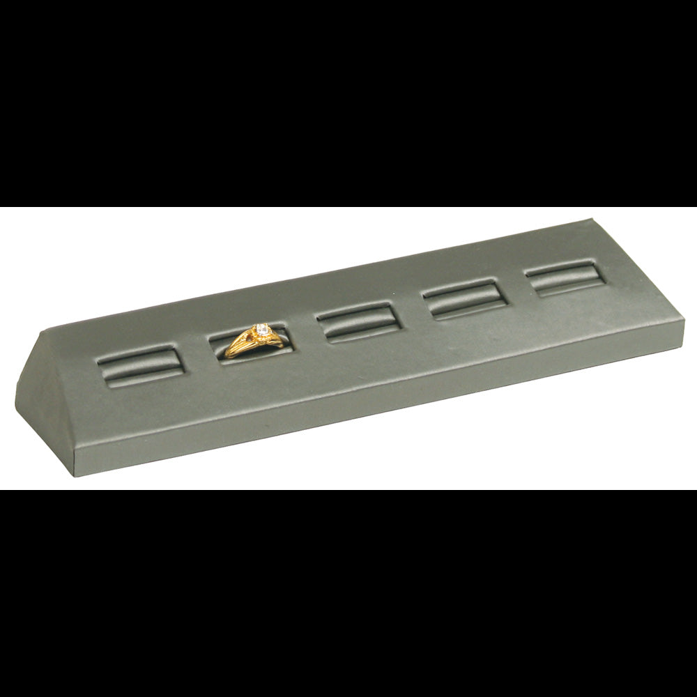 5-SLOT ring stand — steel grey