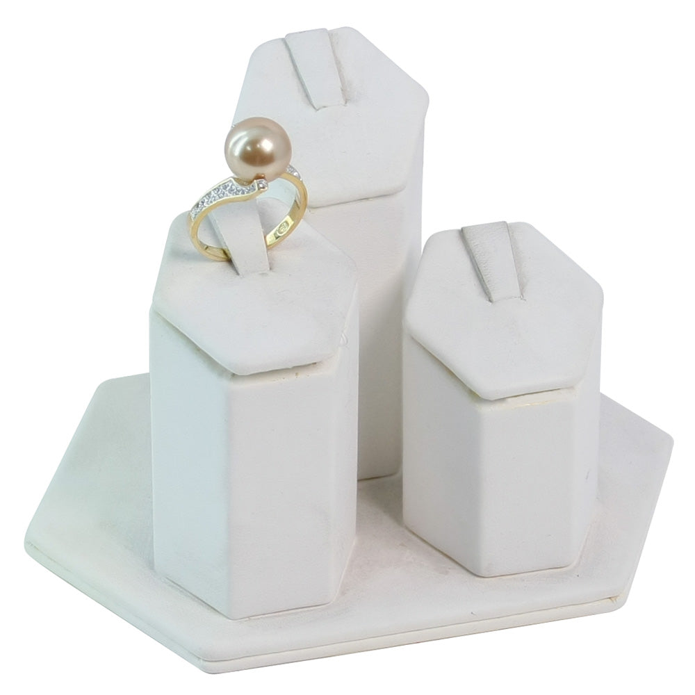 3-column RING CLUSTER (clip) — Clips — All white