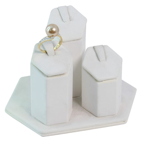 3-column RING CLUSTER (clip) — Clips — All white