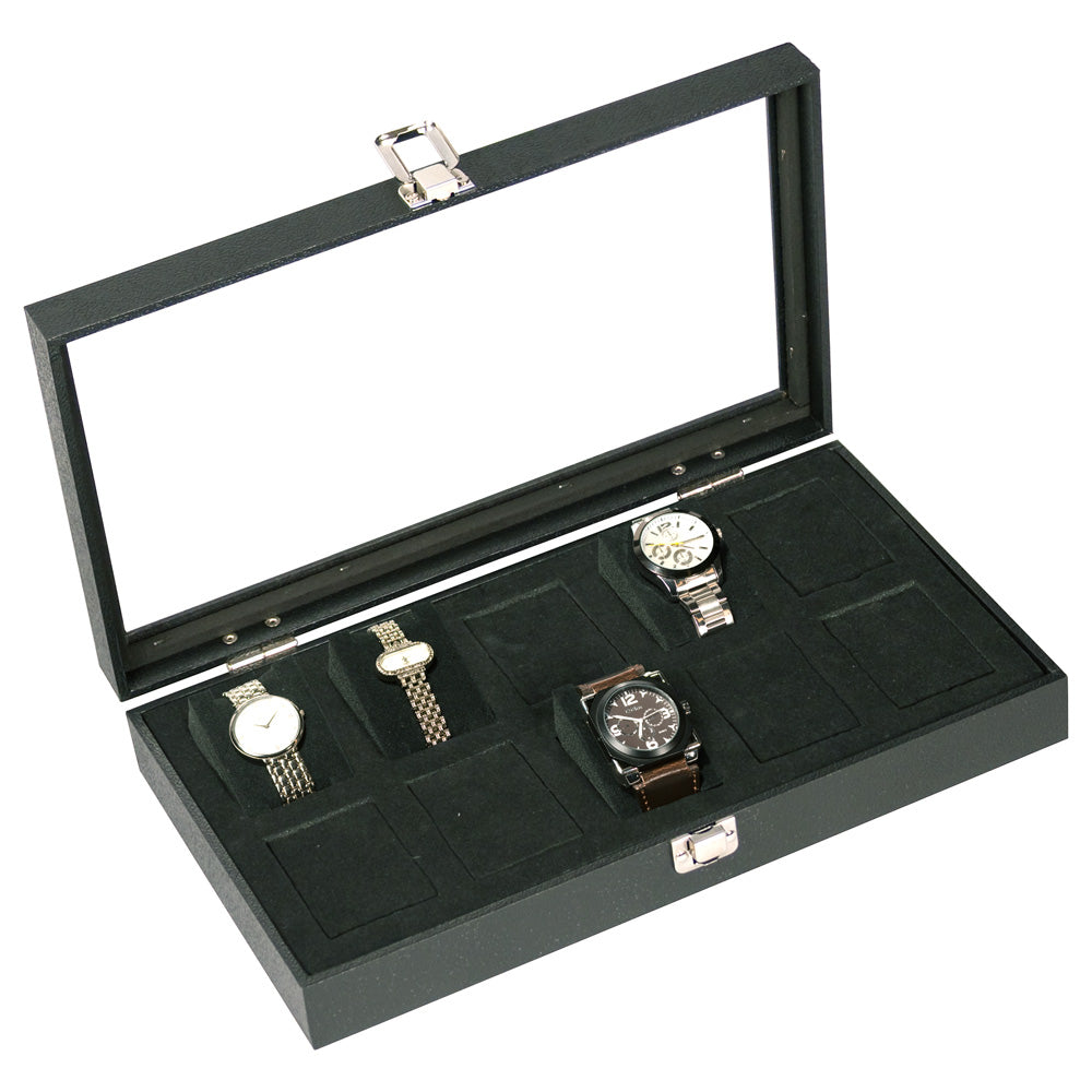 Glass-Top Wooden Watch Case