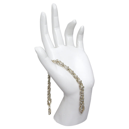 CURLED FINGERS hand display — Wht Polytyrenes — White (set 18)