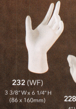 CURLED FINGERS hand display — Wht — Frosty White