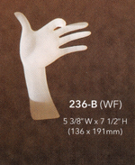 CURLED INDEX hand display — Wht — Frosty White