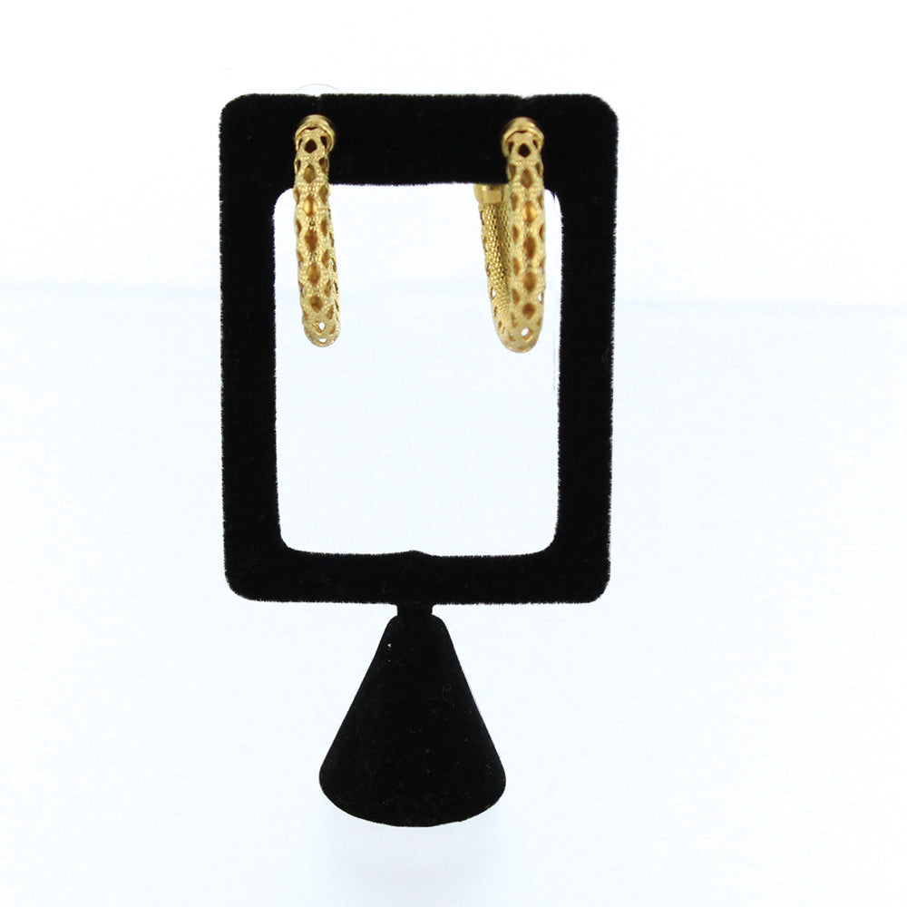 Earring Frame Display — Small Frame, Cone Base — 2 3/8 x 2 x 4 1/2" H (1 pr) — Black Velvet