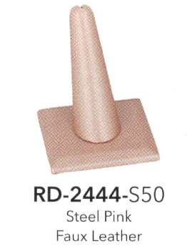 Finger Ring Stand — Square Base — Steel Pink