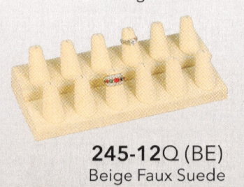 12-Finger ring stand; 2 tier — beige