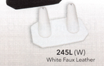 2-Finger ring stand; OCTAGON base — White leather