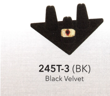 3-Finger ring stand; TRIANGLE base- Black velvet