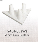 3-Finger ring stand; TRIANGLE base- White leather