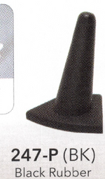 Rubber finger (triangular base) — Black Rubber/Wht Rubber