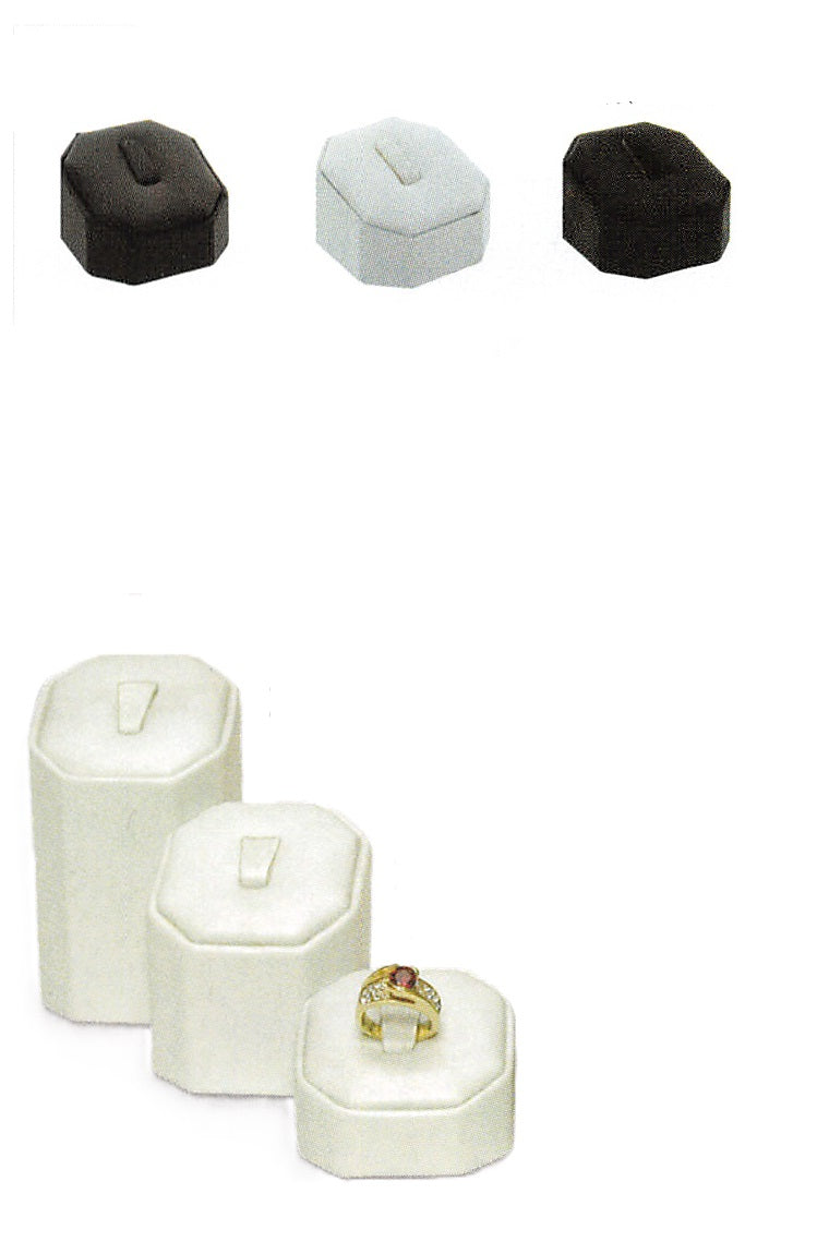MEDIUM ring riser — Clips — Black faux leather