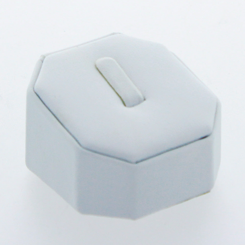 SHORT ring riser — Clips — White faux leather