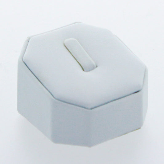 SHORT ring riser — Clips — White faux leather