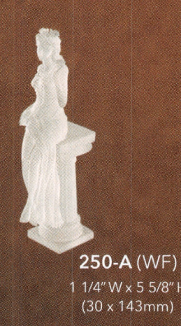 SHORT Ionic capital column w/model — Wht — Frosty White