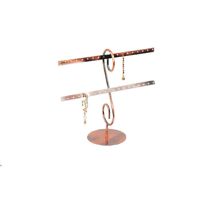 Black & Copper Metal Bar Displays — 9 x 3 1/2 x 8" H — up to 16 pr — Black