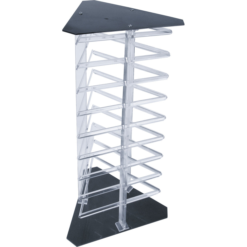 3-Sided Rotating Stand — Clear Bar