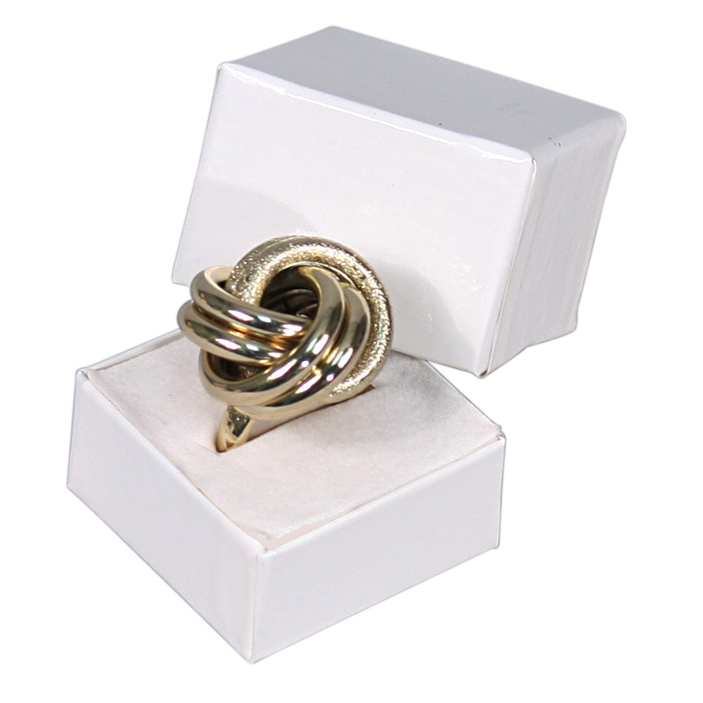 Mini Paper Ring Box - Glossy Black & White