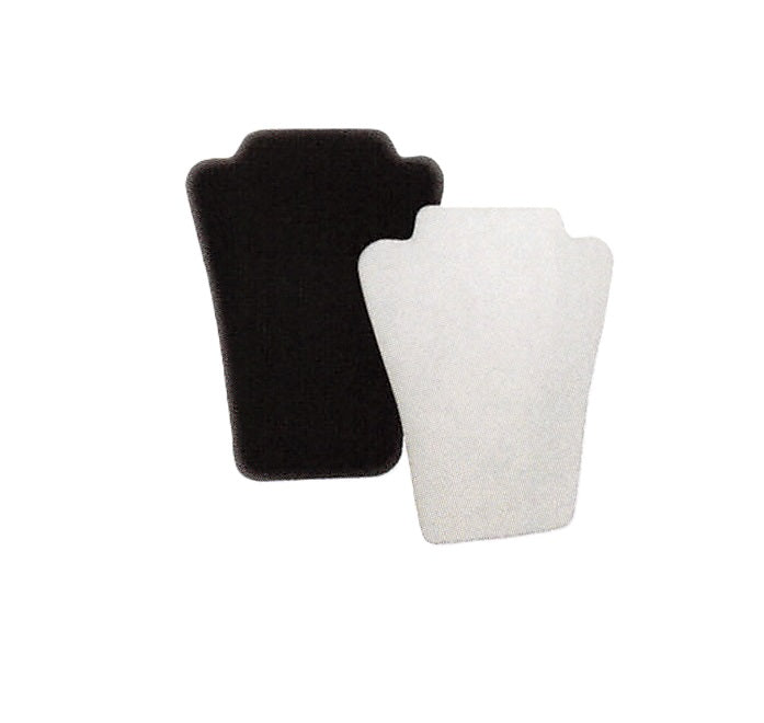 Necklace Display with Easel — 4 1/2 x 5 1/2" H (A) — White Faux Leather