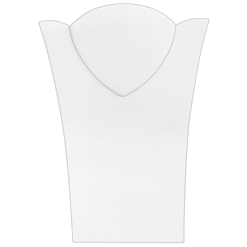 Necklace Display with Easel — 8 1/8 x 11 3/8" H (A) — White Faux Leather
