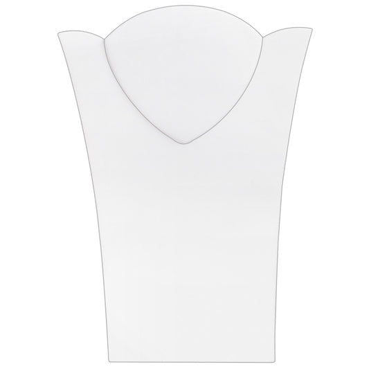 Necklace Display with Easel — 8 1/8 x 11 3/8" H (A) — White Faux Leather