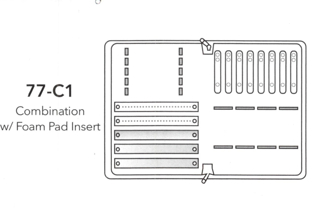 Black Leatherette Folders — Combination — w/ Foam Pad Insert — Black