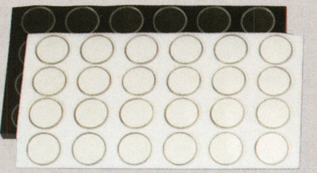 Round Gem Jar Foam Liners — 24 Large Jars — White Foam