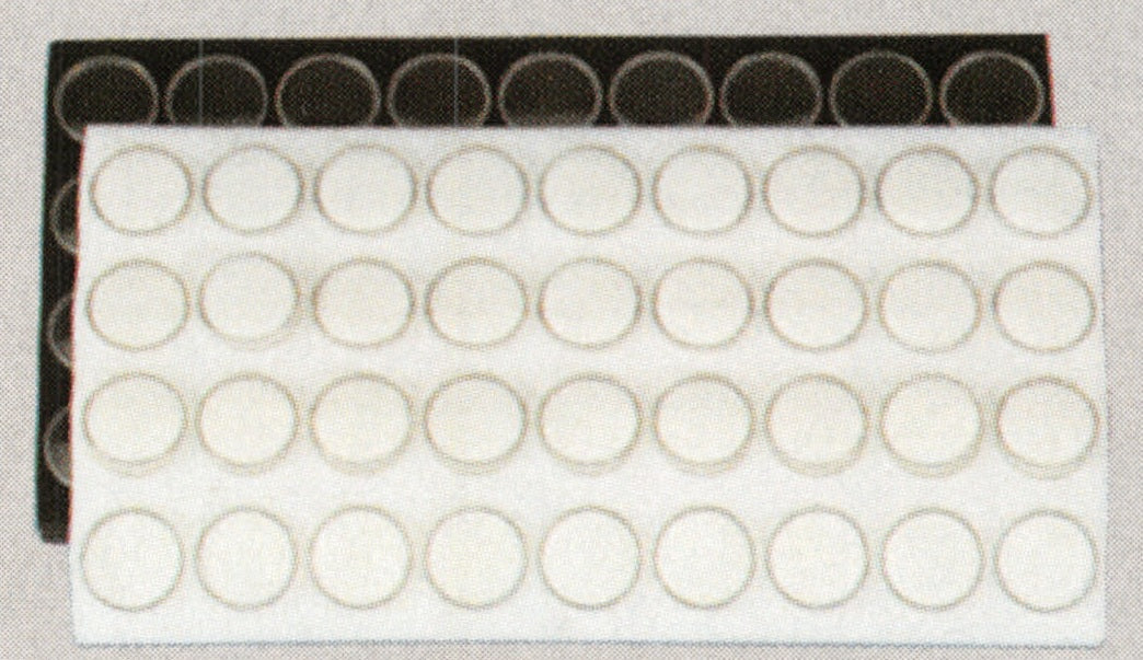 Round Gem Jar Foam Liners — 36 Medium Jars — White Foam