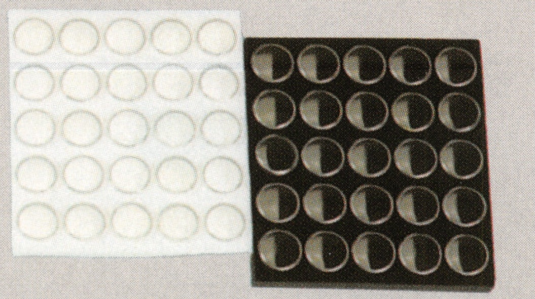 Round Gem Jar Foam Liners — 25 Small Jars — White Foam