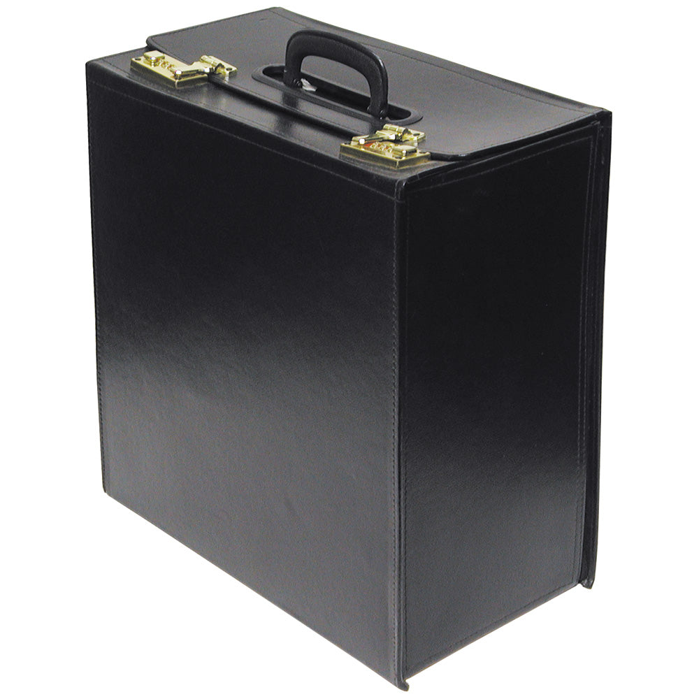 Foldable Hard-Shell (Lightweight) Carrying Cases — Holds 16 pcs of 1" H trays — 16 x 8 1/2 x 17" H (40.5 x 21.5 x 43cm) — Black