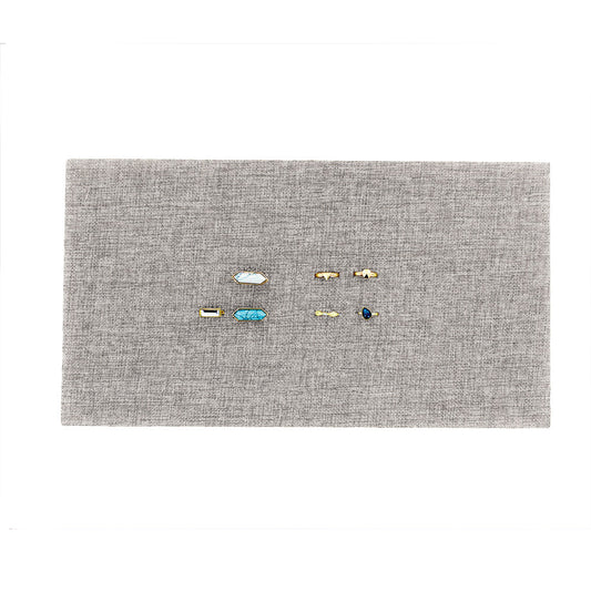 Linen Ring Display Foams — 36-Ring Slots — 7 3/4 x 6 3/4" (197 x 170mm) — Grey Linen