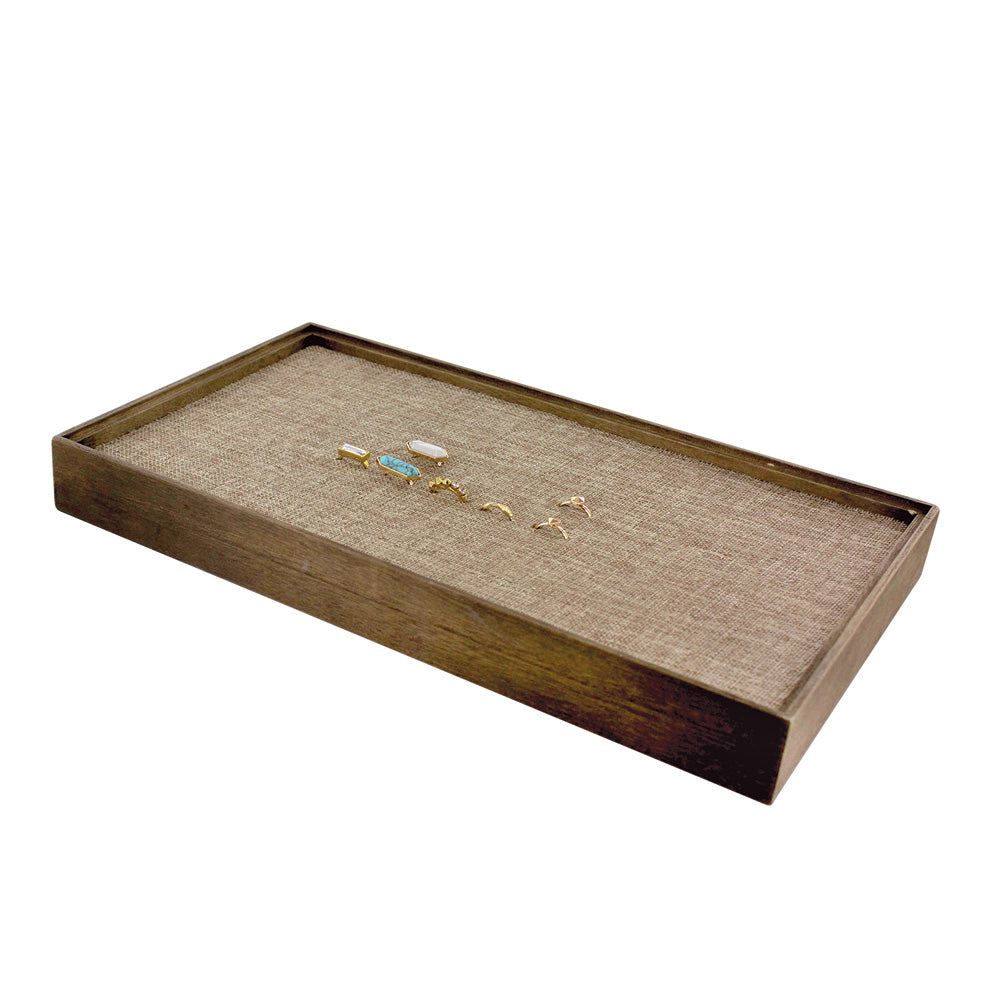 Linen Ring Display Foams — 72-Ring Slots — 14 1/8 x 7 5/8" (360 x 195mm) — Burlap