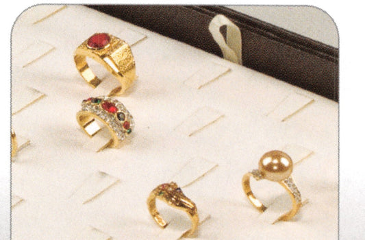 ring-clip-pads White Faux Leather