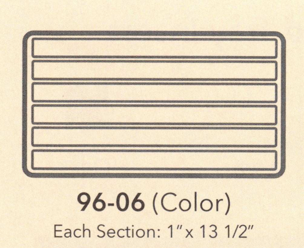 Flocked Tray Liners — 1 x 13 1/2" sections — Red