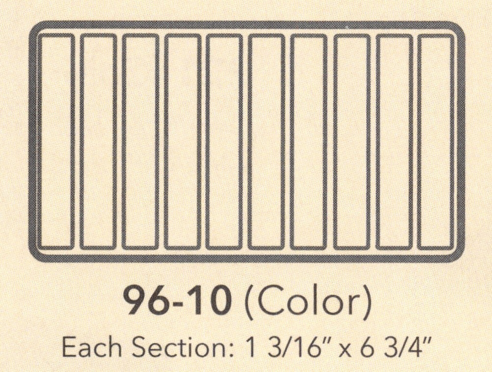 Flocked Tray Liners — 1 3/16 x 6 3/4" sections — Red