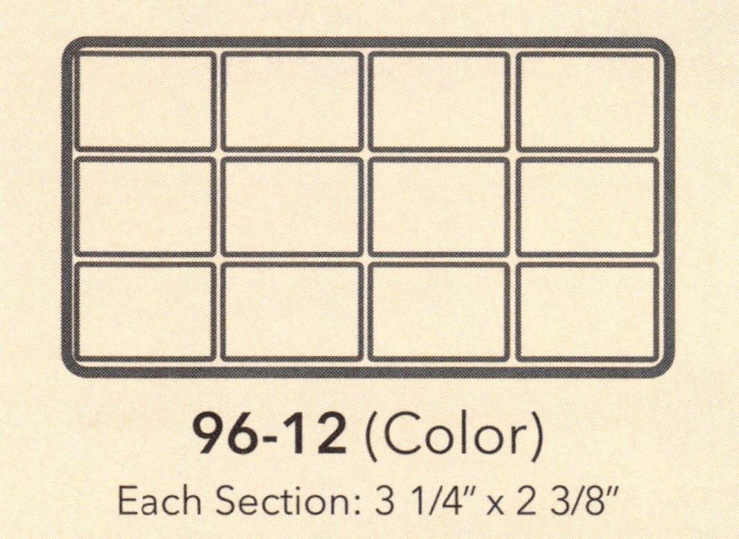 Flocked Tray Liners — 3 1/4 x 2 3/8" sections — White