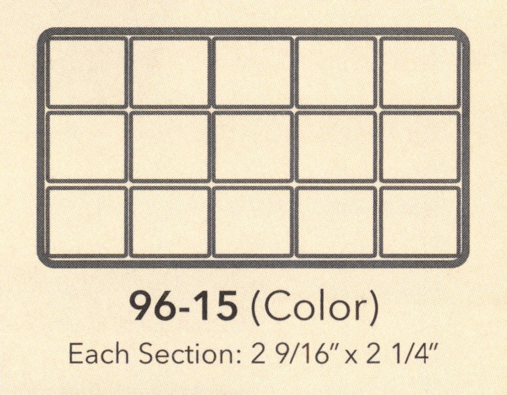 Flocked Tray Liners — 2 9/16 x 2 1/4" sections — White