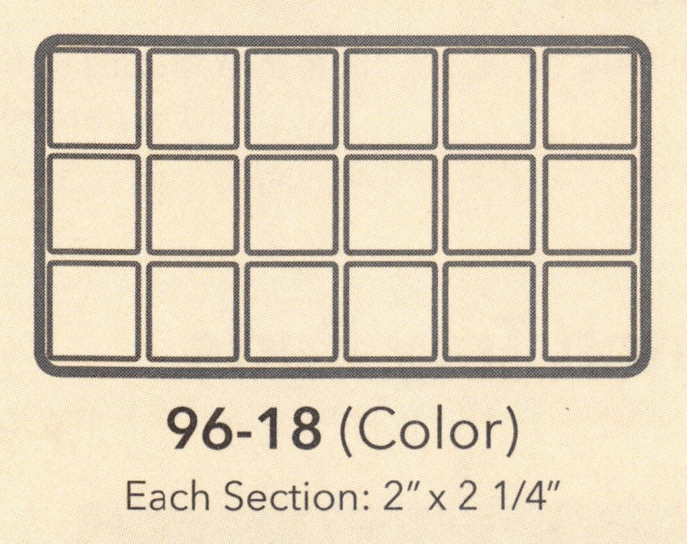 Flocked Tray Liners — 2 x 2 1/4" sections — Black