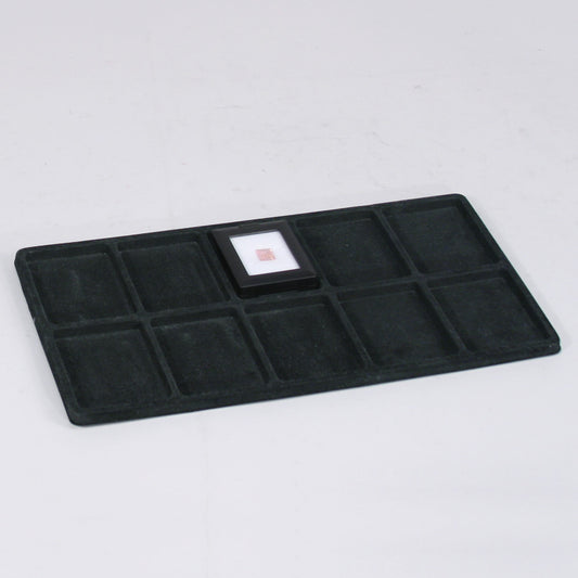 Tray Liners for GB-0001 Gemstone Displays — Flocked Tray Liner — Black