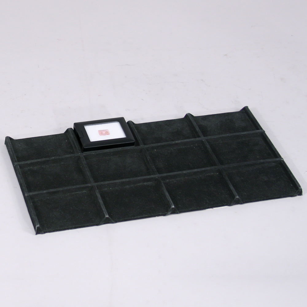 Tray Liners for GB-0001 Gemstone Displays — Velvet Wood Tray Liner — Black
