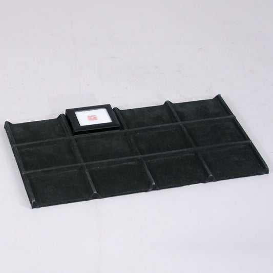 Tray Liners for GB-0001 Gemstone Displays — Velvet Wood Tray Liner — Black