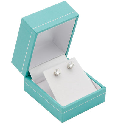 Classic Teal Blue Leatherette Box