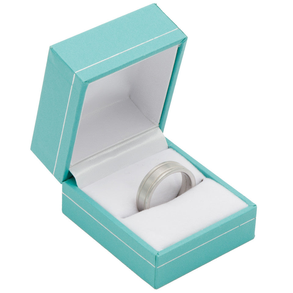 Classic Teal Blue Leatherette Box