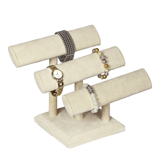 Oval Shape T-Bar — B — 7 3/8 x 7 1/8" H — Beige Linen