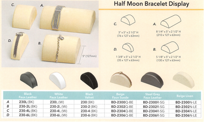 Half Moon Bracelet Display