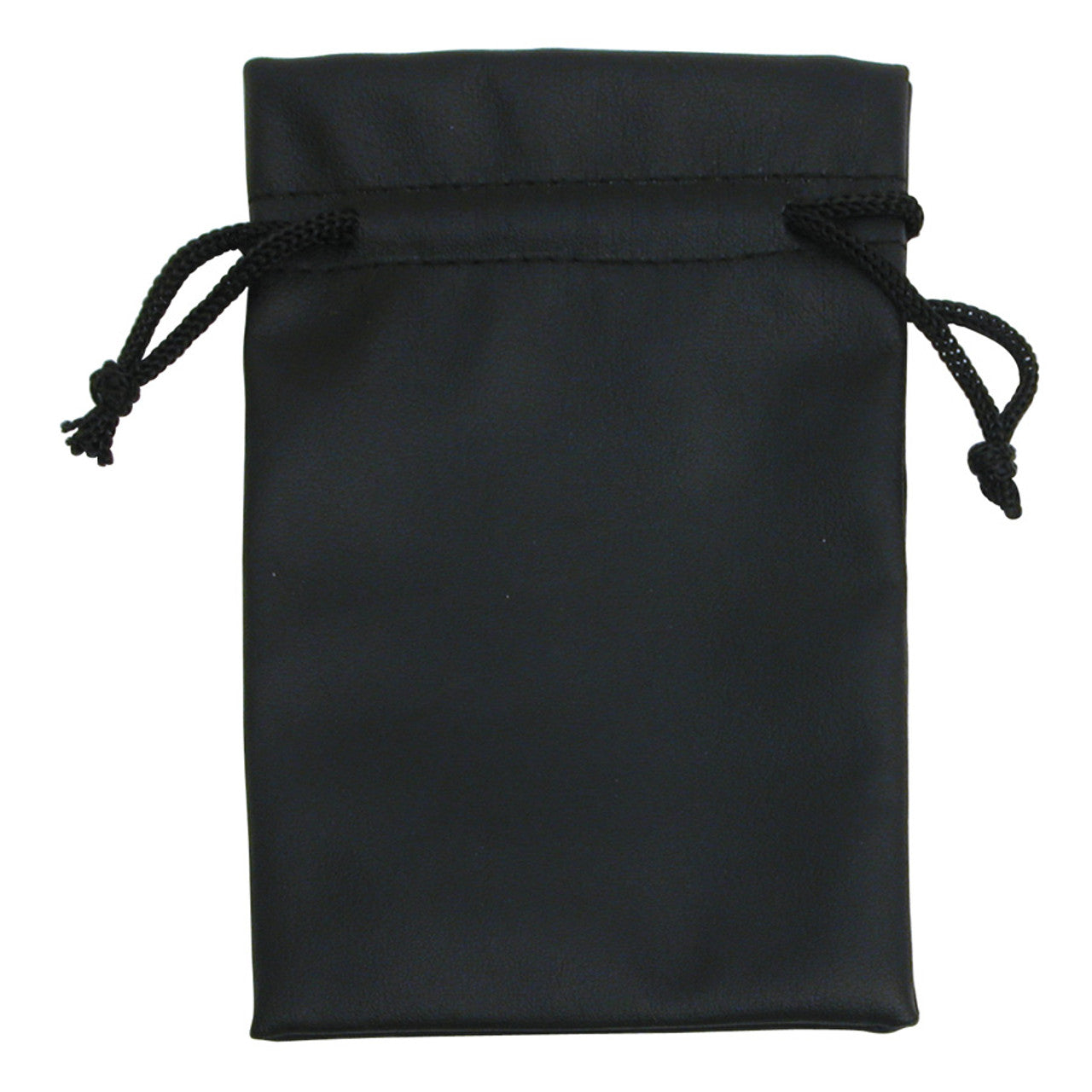 Bolsa de cuero sintético con cordón - Cuero sintético negro