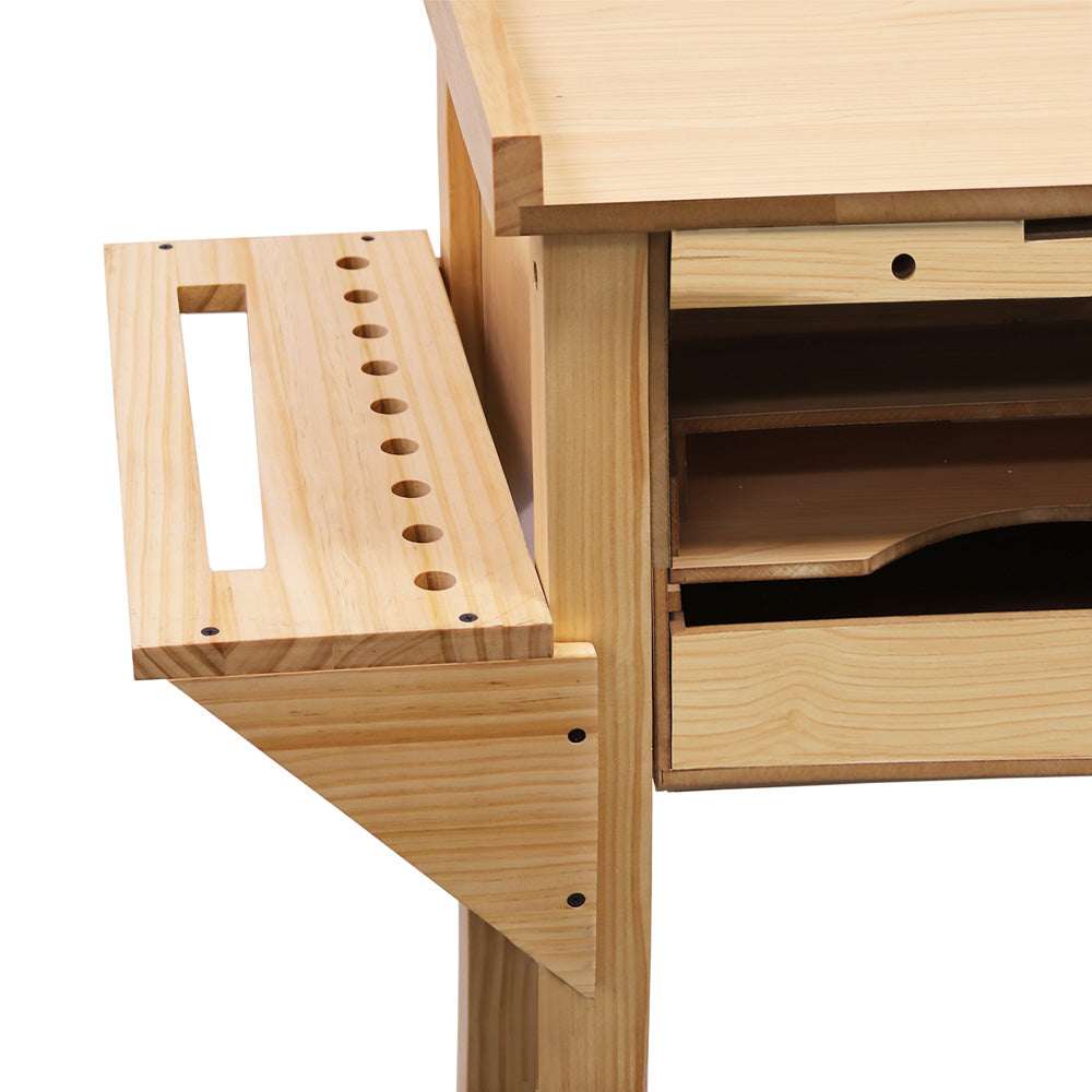Workbench Side Mount Shelf — Natural Wood