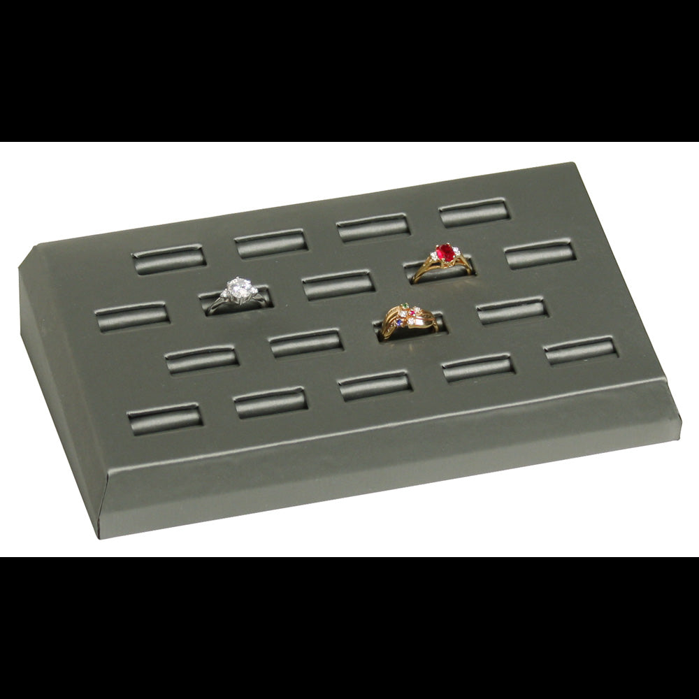 Ring (18-slot) tray — steel grey