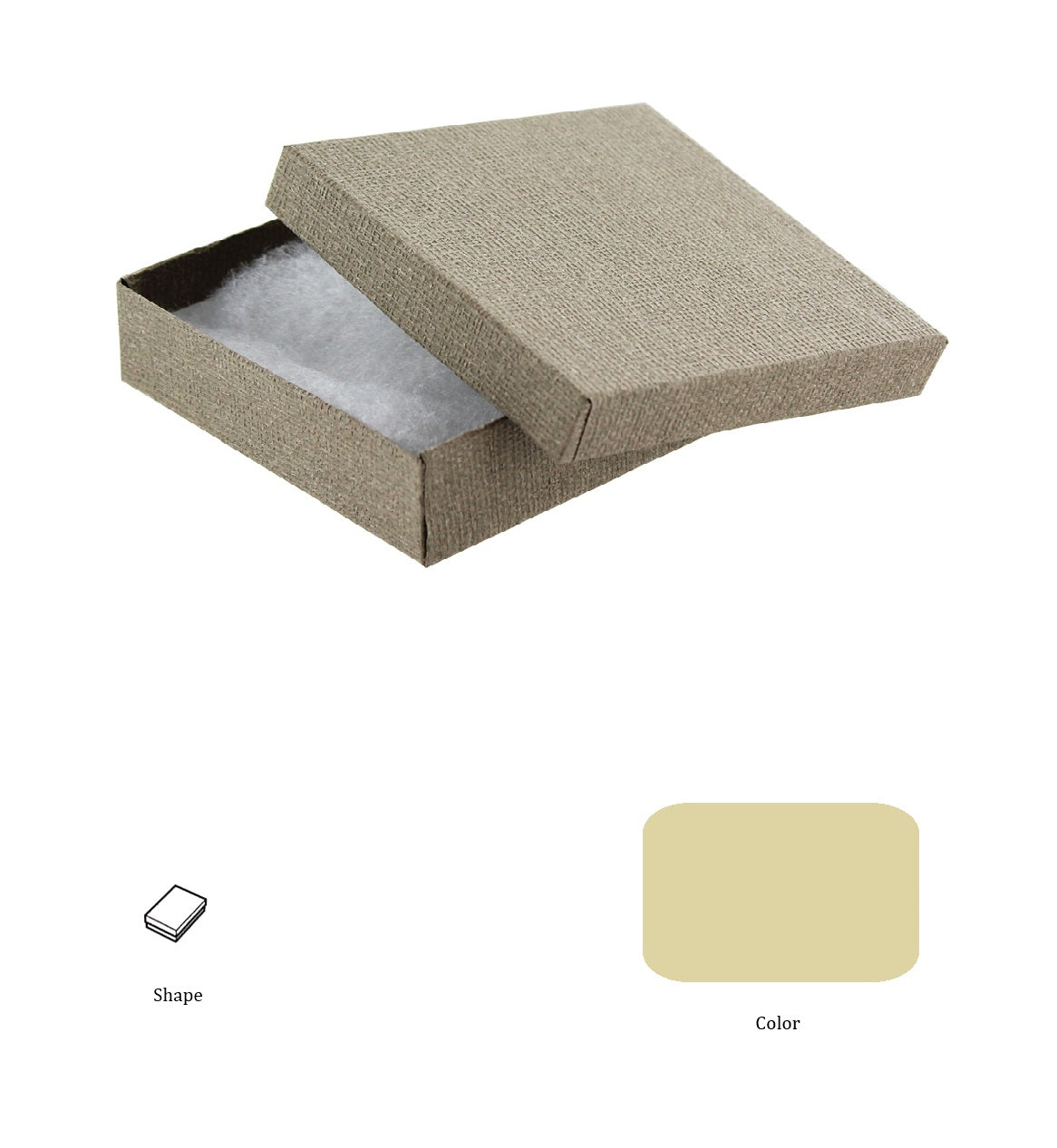 Matte Canvas Textured Cotton Filled Box