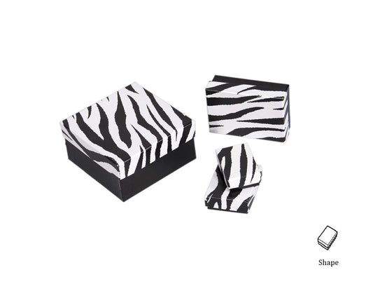 Cotton Filled Box - #10 - 1 7/8 x 1 1/4 x 5/8 - Zebra